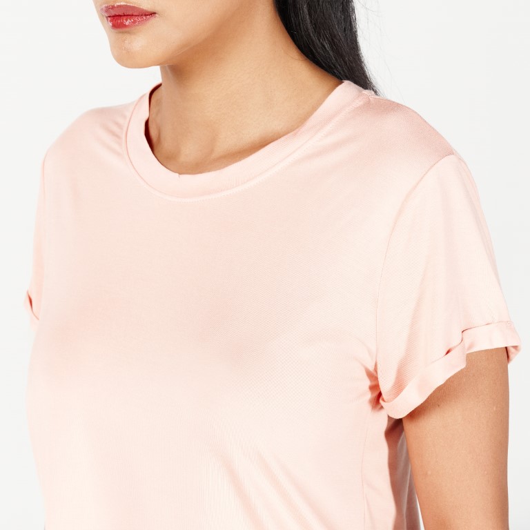 Breeze Camo Tee-Pink Rose